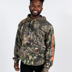 Carhartt Midweight Logo Sleeve Camo Hoodie